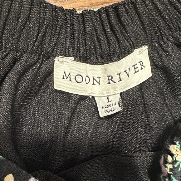 Moon River Floral Dress - Black and Blue - Picture 2 of 7